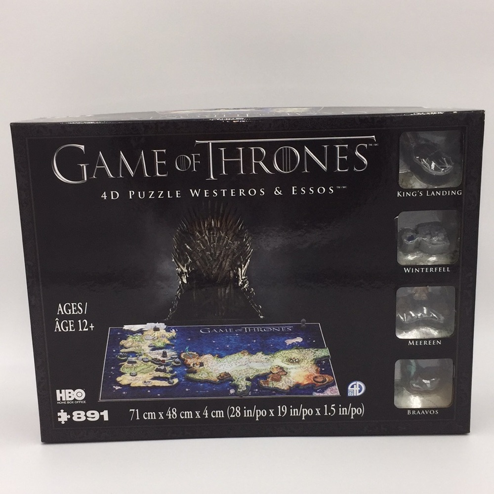 Game Of Thrones 4D Puzzle Westeros & Essos 891 Pcs